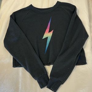 Aviator Nation Rainbow Bolt Sweatshirt// size xs